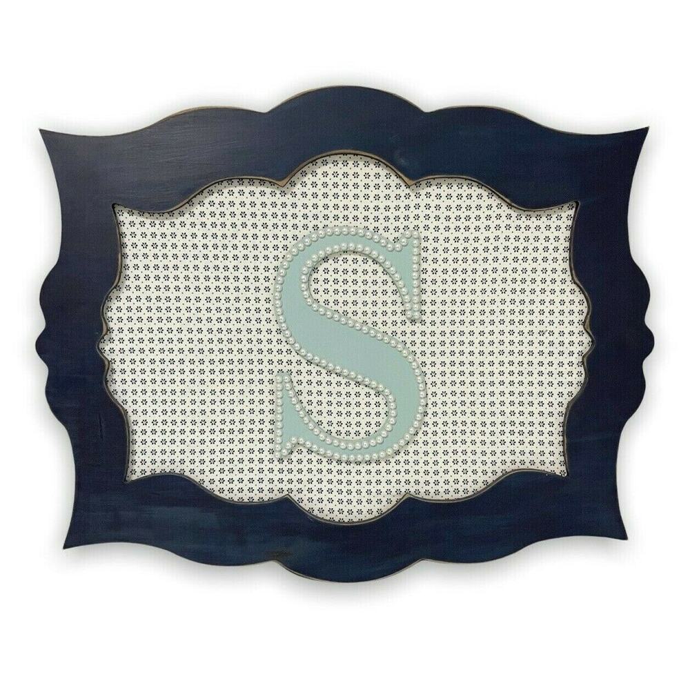 Large Monogram Initial Painted Wooden Letter Dorm Room